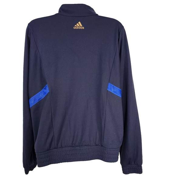 Adidas X Zoe Saldana Track Jacket Women Small Full Zip Navy Pockets Logo Legacy - Picture 2 of 14